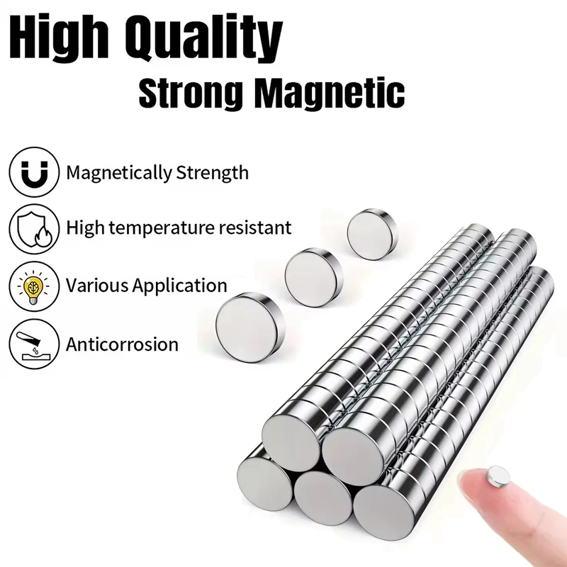 6x3mm Small Round Mini Fridge Magnets Strong Magnetic Magnet Perfect for Building Scientific Craft Office DIY Home Kitchen Decor
