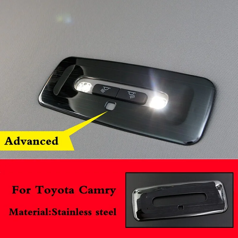 

For Toyota Camry 70 XV70 2018-2021 2022 2023 Rear Back Reading Light Lamp Cover Trim Car Styling Stainless Steel Accessories