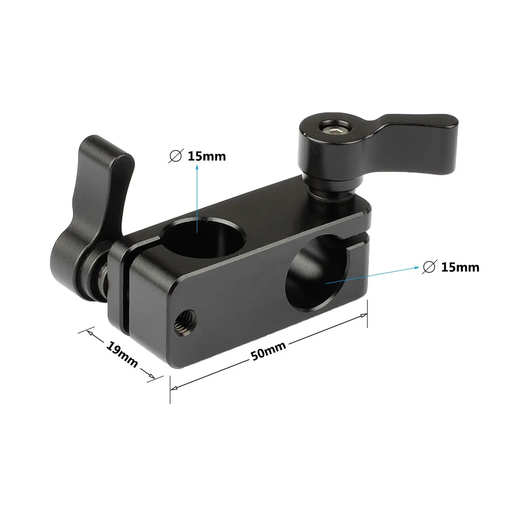 CAMVATE-abrazadera de varilla de 15mm, 90 grados para videocámara, cámara DIY, aparejos de abrazadera de riel de 15mm, accesorios de montaje de hombro