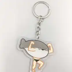 Sacabambaspis Meme Sacabam Fish Keychain Fun Cute Memes Student Gift Anime New Trinket Gift Car Keyring Peanut Harry Keyring