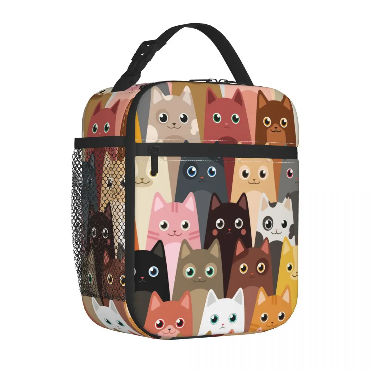 

Cat Insulated Lunch Tote Bag Animal Food Box Portable Cooler Thermal Lunch Box Office