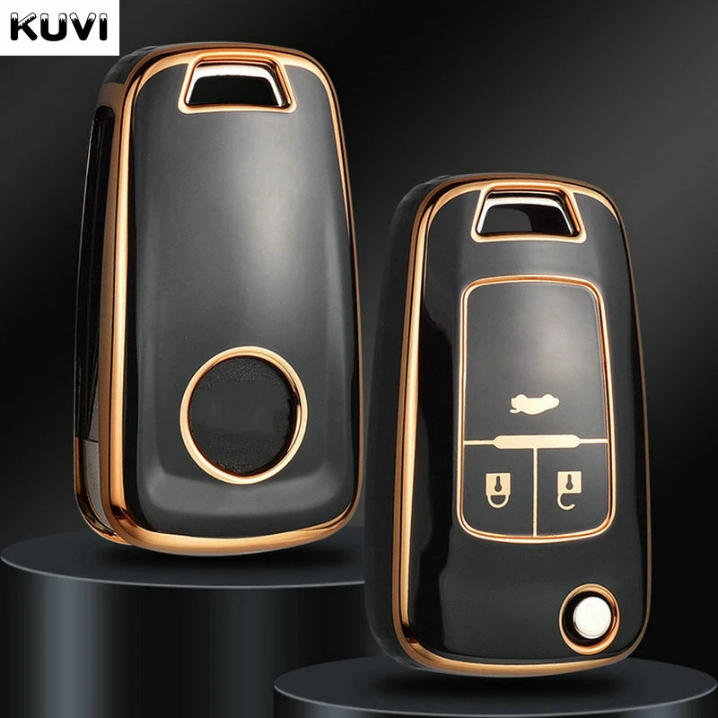 

Plating TPU Car Key Case Shell Cover Fob For Chevrolet Cruze Aveo Trax Sail Malibu Captiva Opel Vauxhall Astra J Corsa Insignia