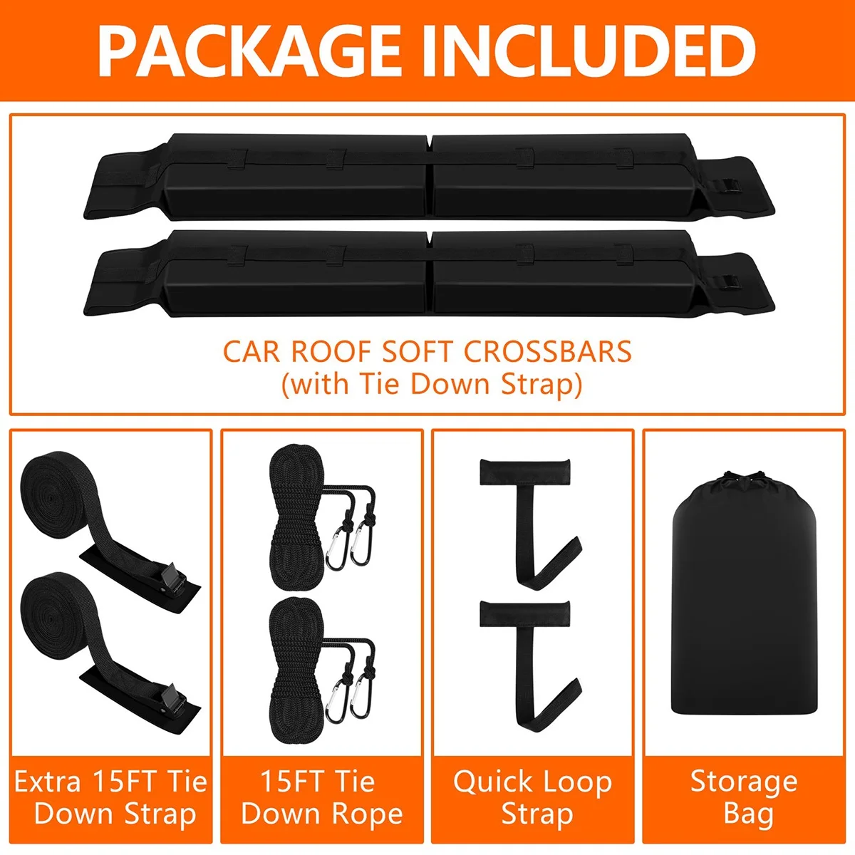 Almohadillas suaves para portaequipajes de coche, portaequipajes para kayak, tabla de surf, SUP, canoa, accesorios para kayak