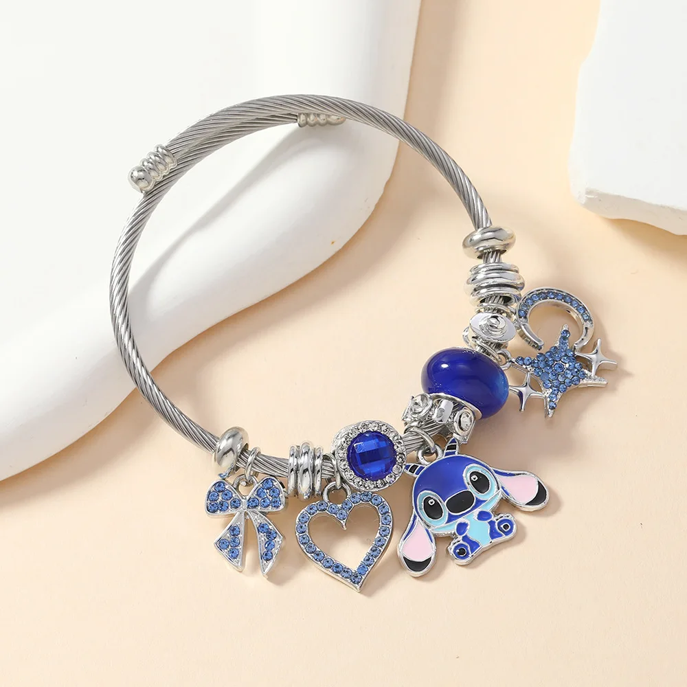 Il nuovo simpatico braccialetto Stilt di Miniso per donna, ciondolo con diamanti intarsiati, braccialetto aperto con catena in osso di serpente, moda