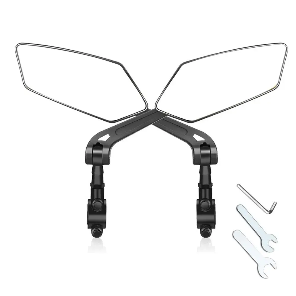 

﻿ Bicycle Rearview Mirror 360 Degree Rotation Adjustment Rotatable Handlebar Mirror Clear Rearview For Bicycles Electric Vehicle