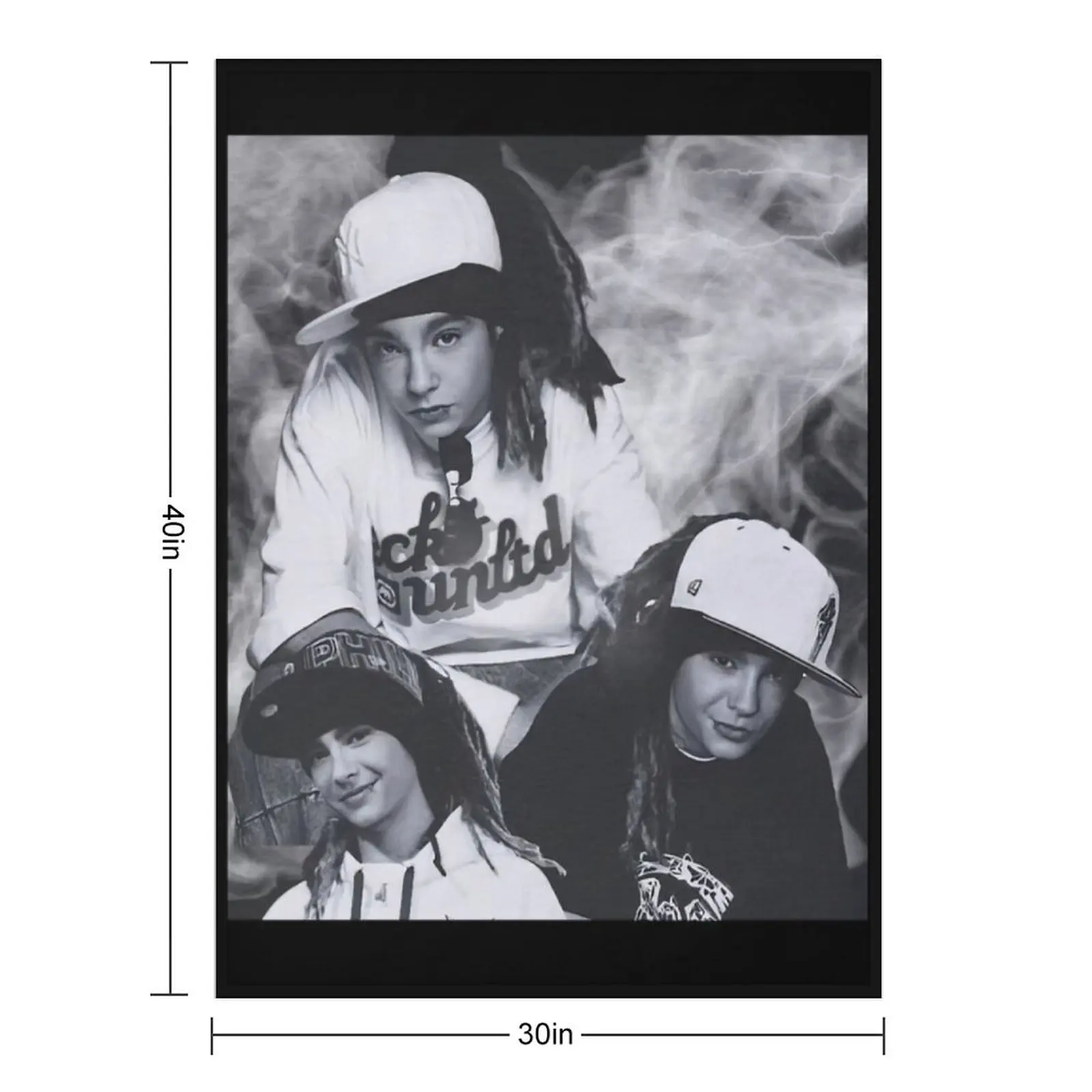 Tom Kaulitz Throw Blanket Hairys Luxury Designer Vintage Bed Fashionable Soft Beds Picnic Blankets