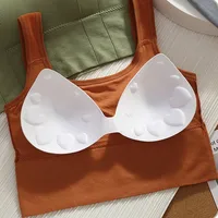Soutien-gorge de sport respirant pour femme, haut de fitness anti-transpiration, soutien-gorge de yoga sans couture, haut court antichoc, soutien-gorge push-up, haut d'entraînement de gym 3