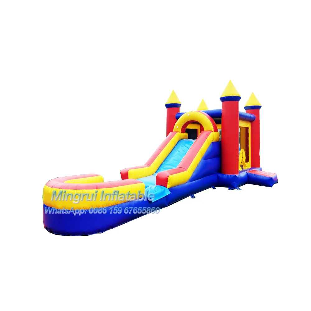 8X3 meter Inflatable Bouncy Castle Water Slide Combo with Pool for Water Play Activity