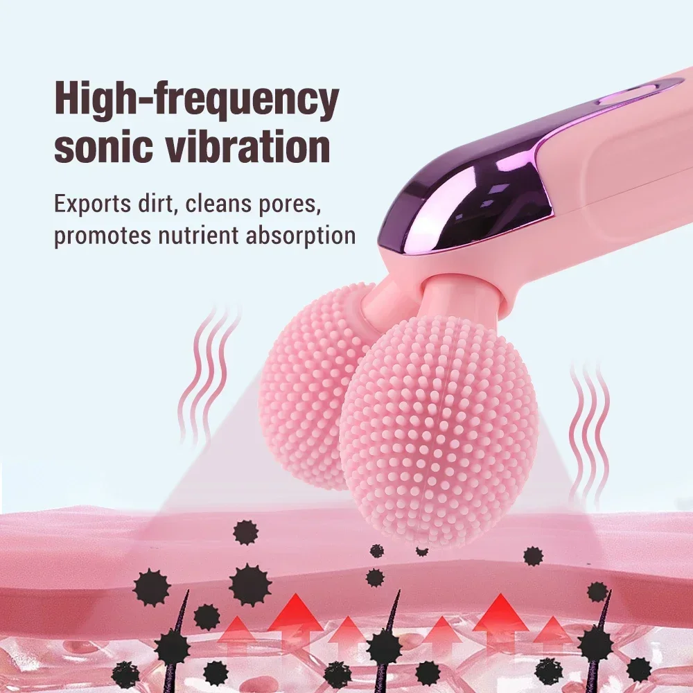 Sonic Vibration Facial Roller Massager Vibration Eye Massage V Face Double Chin Remover Face Lifting Body Sculpting Beauty Care