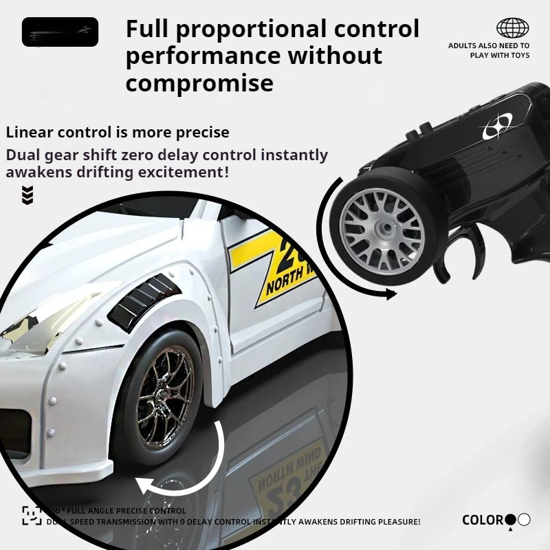 1:43 Rc Drift Car Full-Scale Performance Built-In High-Sensitivity Gyroscope 4wd Remote-Controlled Car Birthday Gift For Kids