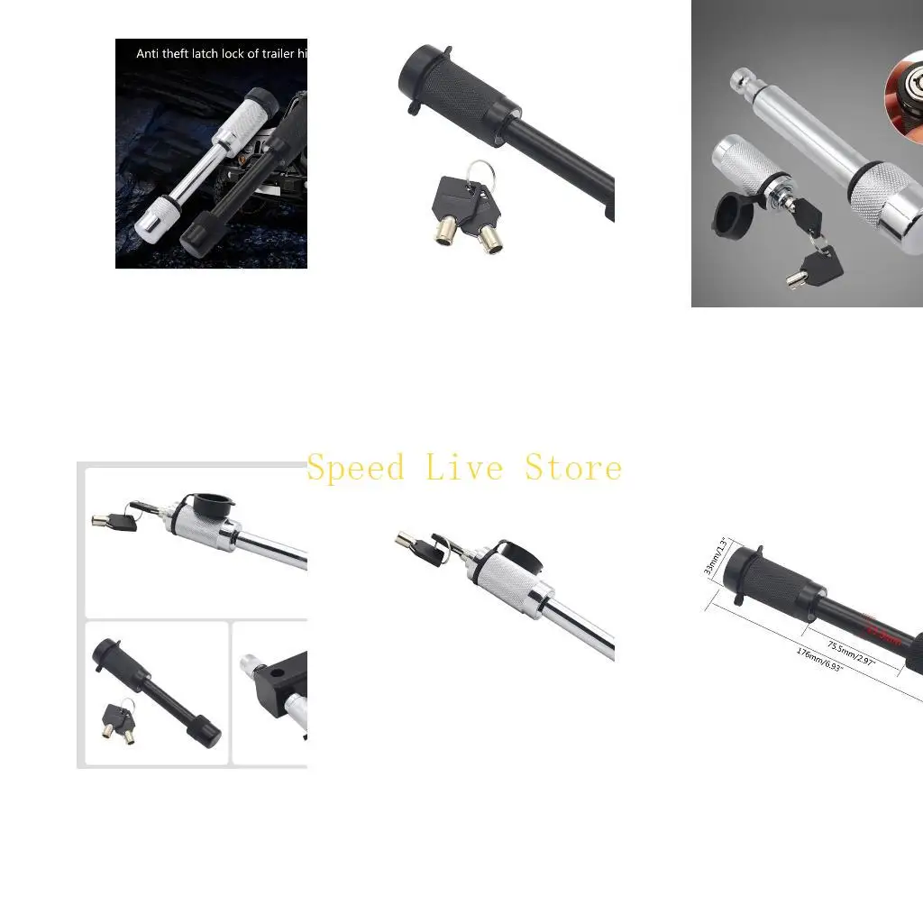 

547C Trailer Pin Lock Dumbbell Trailer Lock Durable Lock Antitheft Trailer Hitch Lock