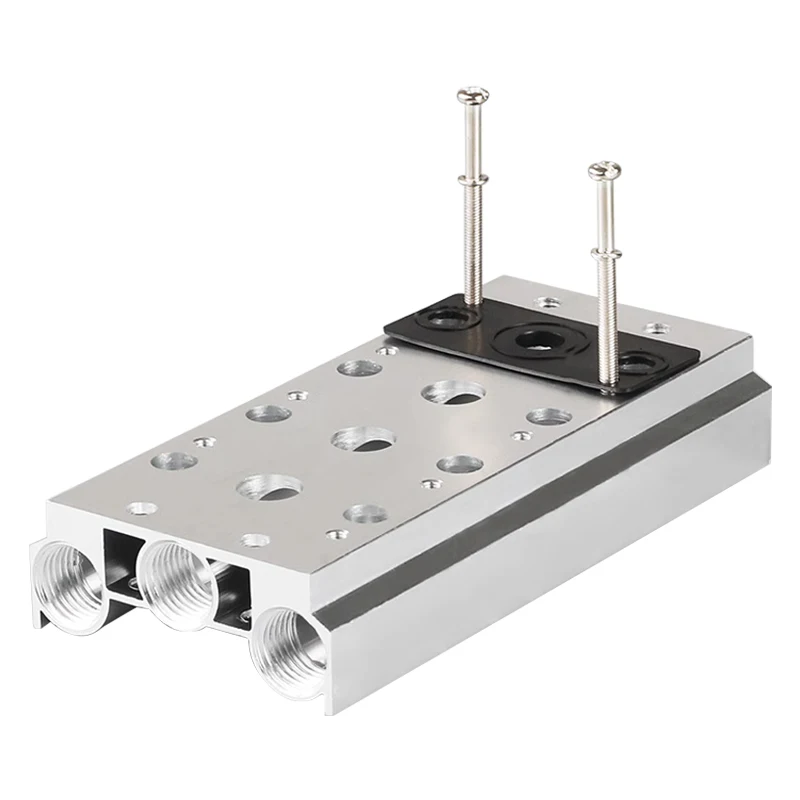 Manifold 100M 200M 300M 400M For 4V110 4V210 4V310 Pneumatic Solenoid Valves Air Exhaust Plate Base Manifold With Accessories