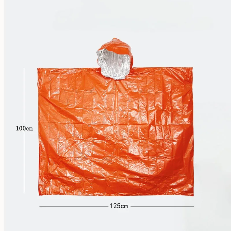 Outdoor Emergency Insulation Raincoat Multifunctional First Aid Raincoat Life Blanket Rainproof and Cold Resistant Dual-purpose image 6