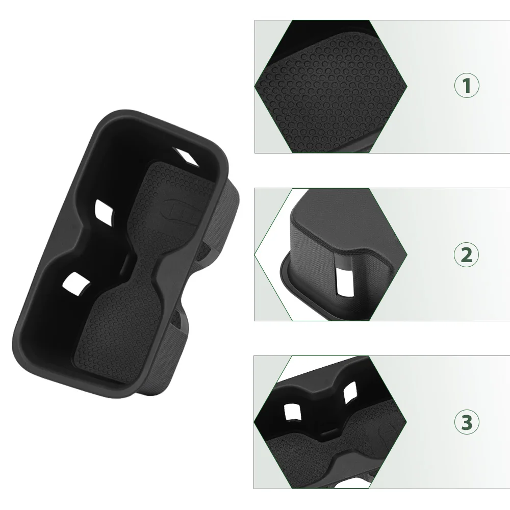 ل BYD Shark (BYD Shark 6) 2024-2026 حامل الكأس صندوق حامل المشروبات الأسود وحدة التحكم المركزية حامل الكأس