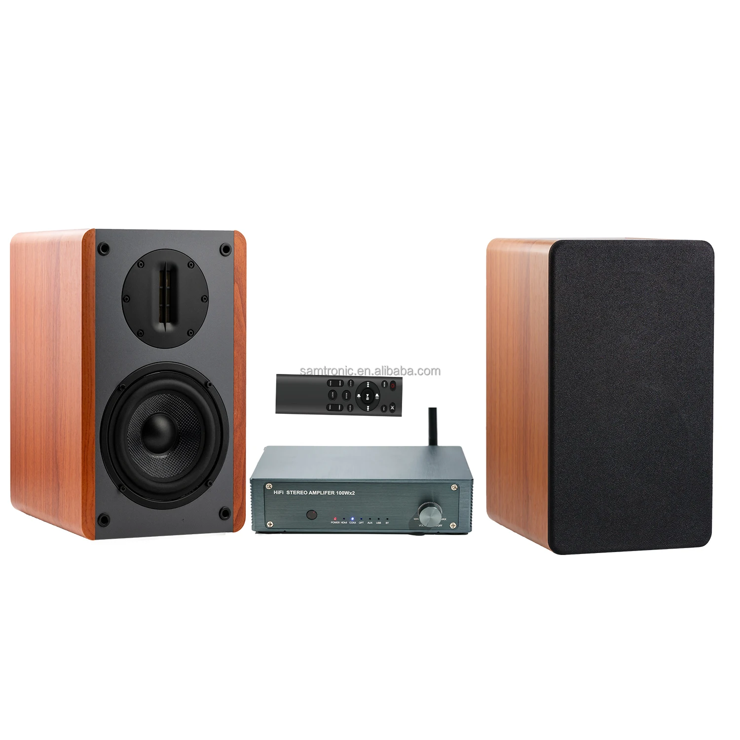

Passive 2 Way Bookshelf Speakers with Preinstalled Wall Mount Bracket- 5.25inch Woofer and Ribbon Tweeter Plus Amplifier Kit