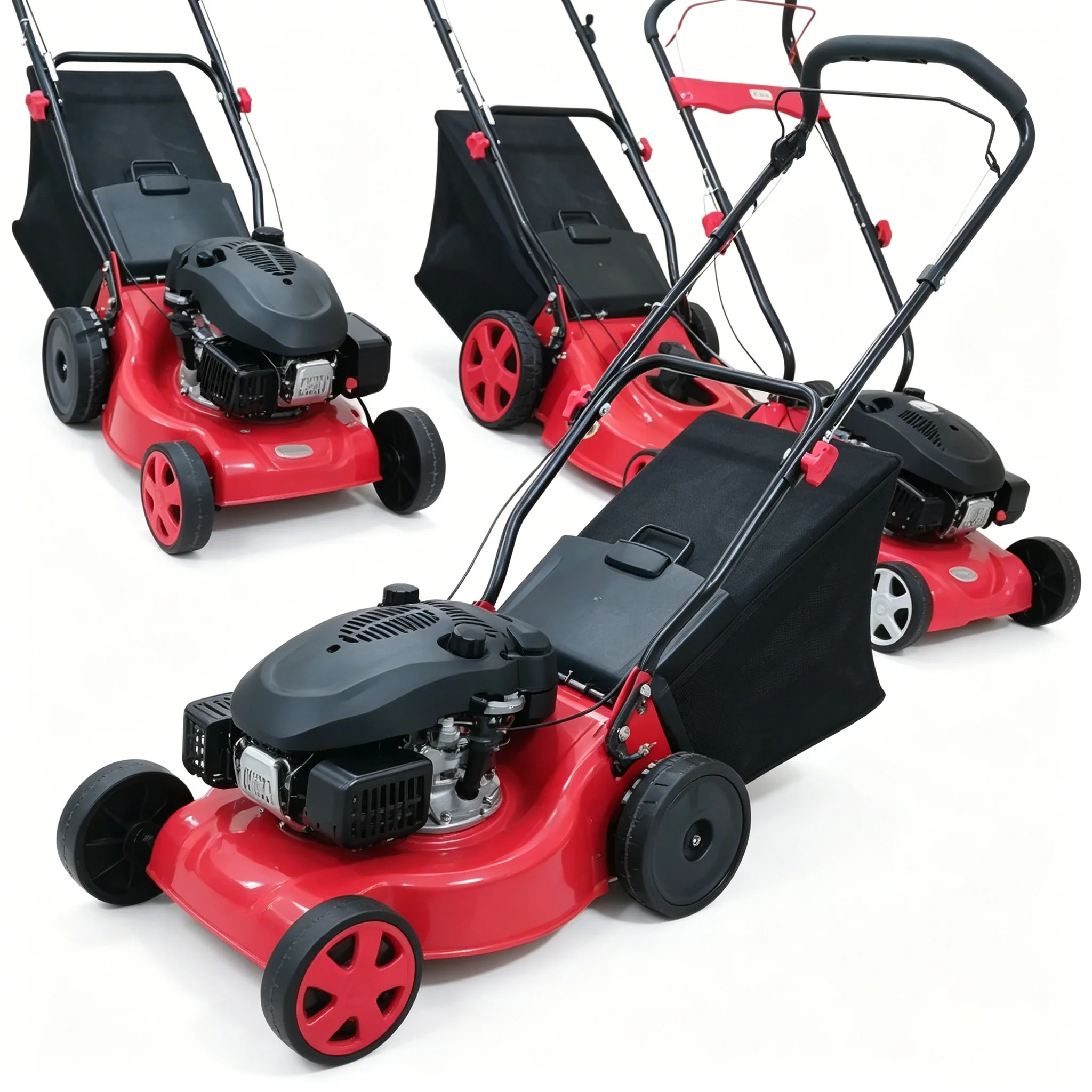 16 Inch 139CC 5.0HP Self‑Propelled Gas Lawn Mower with 40L Grass Bag 8‑Level Height Adjustment Walk‑Behind