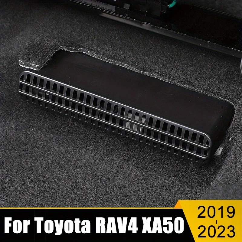 2pcs For Toyota RAV4 2019-2021 2022 2023 XA50 Hybrid ABS Car Air Conditioning Outlet Mask Under Seat Vent Cover Accessories