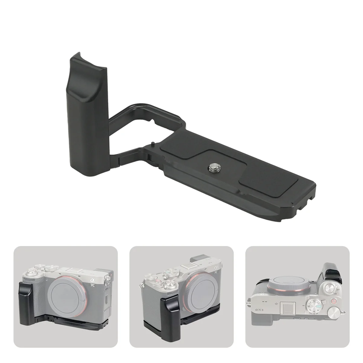 BFYL-Neuer Handgriff in L-Form für A7C2/A7CR, kompatibel mit Arca Swiss Stativ-Fluidkopf, spiegellose Kamerahalterung A