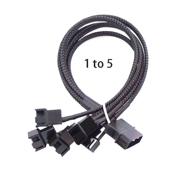 몰렉스 IDE 빅 4핀에서 4핀 3핀 팬 허브 1대1 2 3 4 5 팬 케이블 스플리터 컴퓨터 PC 메인보드 쿨링 팬 전원 공급 도크