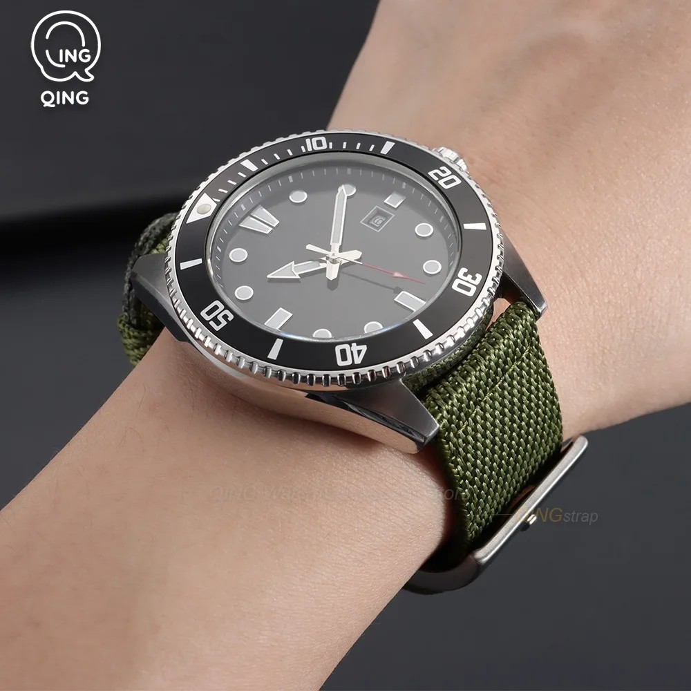 18/20/22mm Quick Release Bracelets Accessories Universal Nylon Canvas Watch Band Military Strap for Samsung Galaxy Watch 7 6 5 4