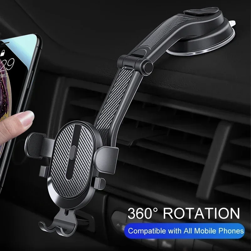 Clamps Car Phone Holder For iPhone 15 14 13 12Xiaomi Samsung Stand Gravity Dashboard Phone Holder Mobile Phone Support Universal