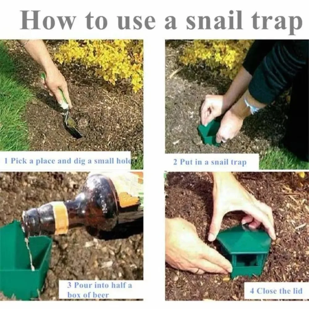 New Reusable Garden Slug Trap Eco-friendly Convenient Placement Snail Cage Green Plant Protection Farm Protector