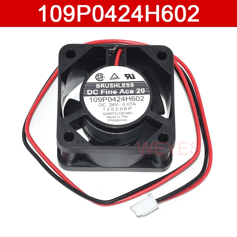 

Original For SANYO 109P0424H602 DC24V 0.07A 40 * 40 * 20mm Two Lines Cooling Fan