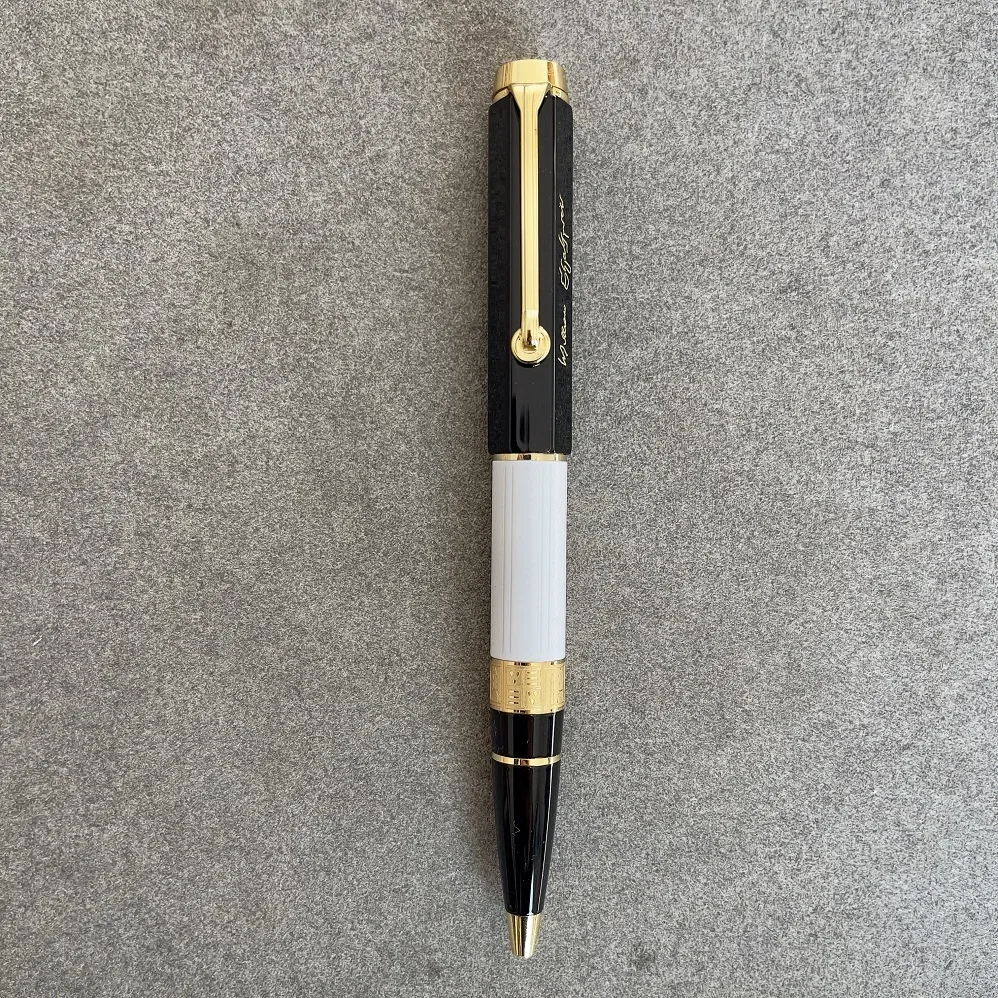 2023 luxury mb pen monte Great Writer Series  William Shakespeare Korean Blance ink Ballpoint Pen with serial number No Box