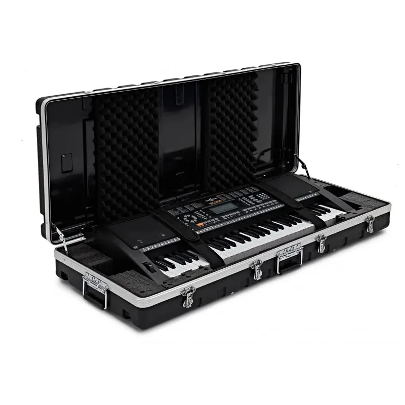 Flight Case Custom ABS Electric Acoustic Guitar Keyboard Case for Most 61 Key Keyboards