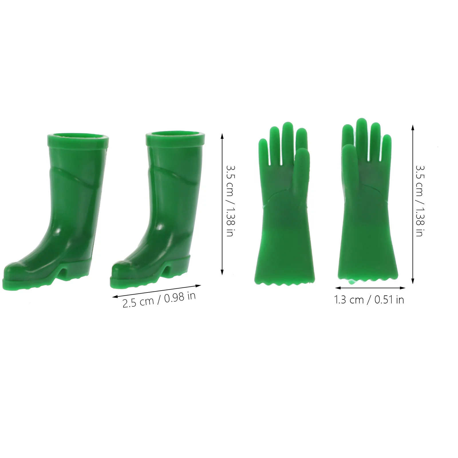 Mini Rain Boots Gloves Miniature Shoes Figure Small Decorations House Abs Simulated Figurine Toy Model