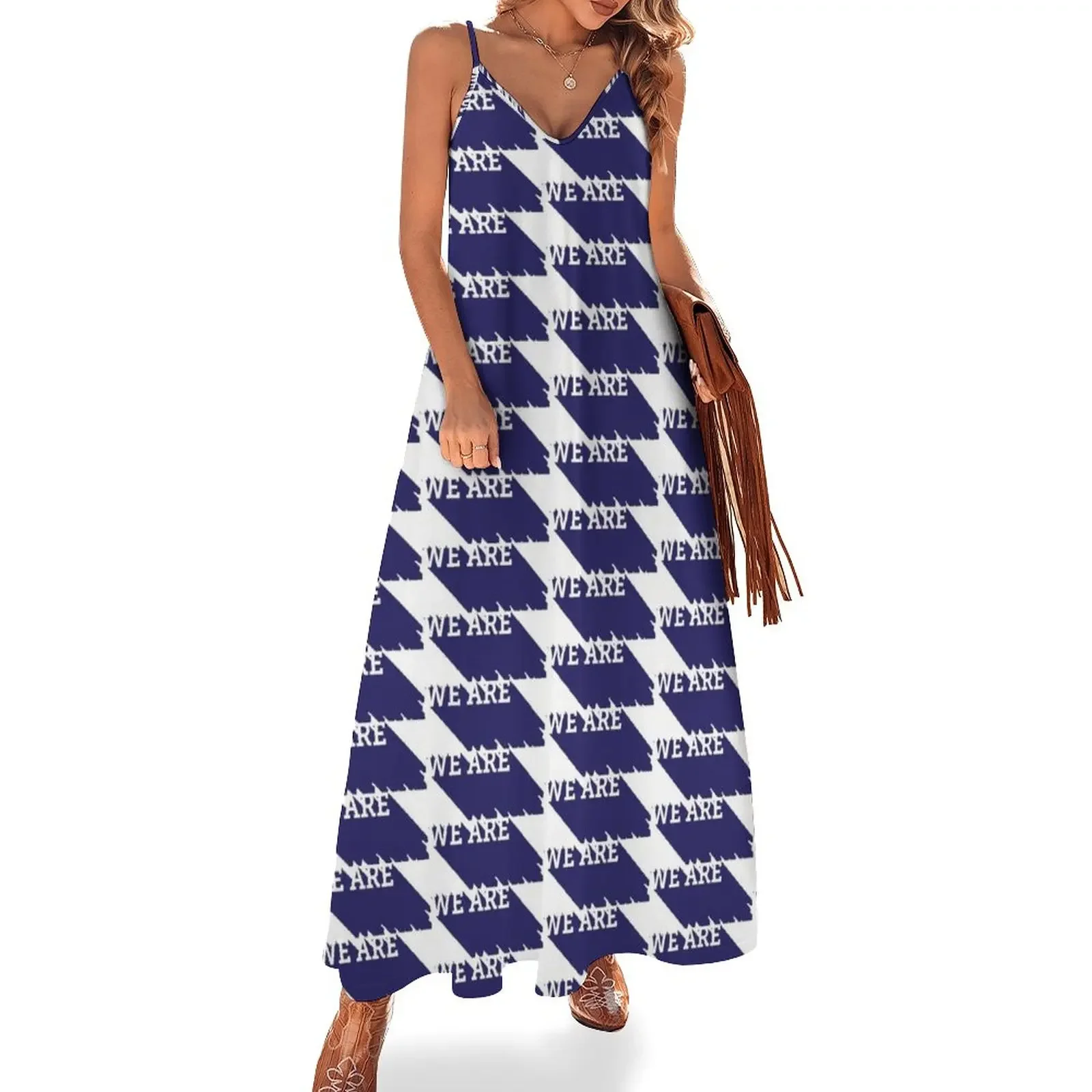 

We Are 3D Font Sleeveless Dress summer dress long dress women