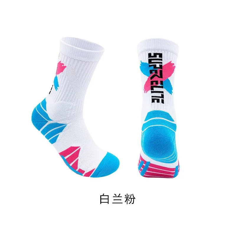 Chaussettes de basket-ball professionnelles pour hommes, fond de serviette épaissi, absorption des chocs, haute marée, sport d'élite, 1 paire