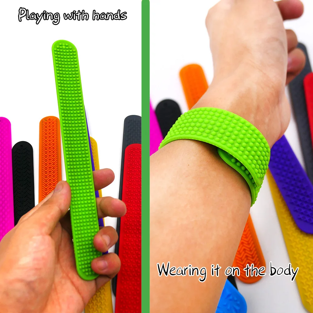 Bracelet sensoriel en silicone pour enfants, bracelet jouet Fidget pour soulager le stress