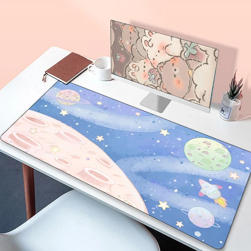 Starry Sky Mause Pad Computer Accessories Mouse Gamer Deskmat Pc Gaming Rubber Mat Mausepad Mousepad Mats Keyboard Cabinet Desk