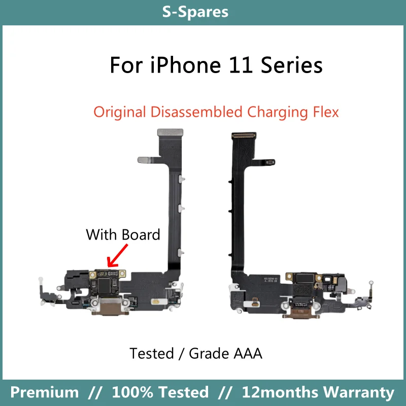 

Original Disassembled Dock Charging Port Connector Flex Cable For iPhone 11 Pro Max Replacement Tested Non Restart With IC Board