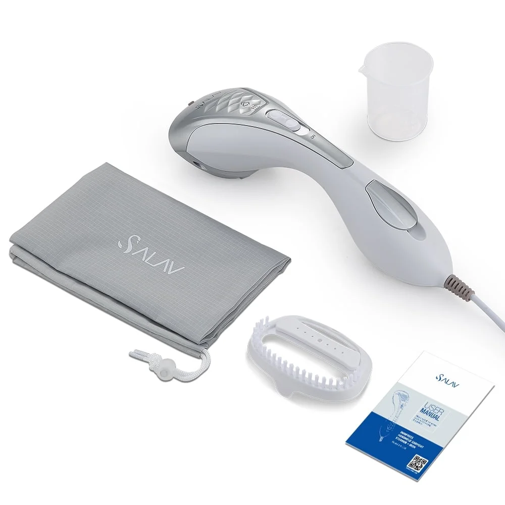 مكواة بخار للملابس المحمولة مع لوحة مطلية بالسيراميك، تقنية تسخين مزدوجة، تبخير خالي من التنقيط، بخار مستمر قوي