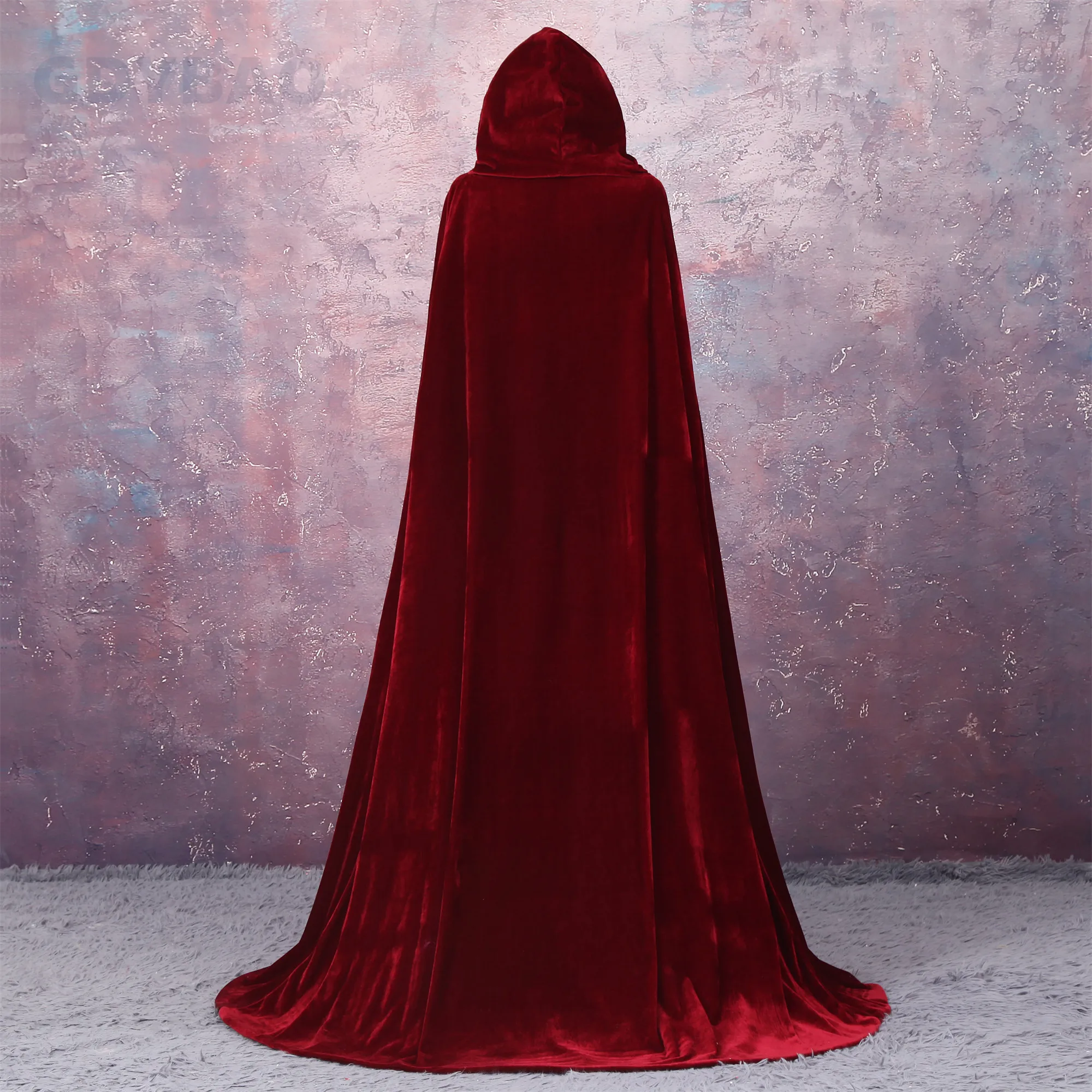 Shawl Cloak Long Warm Wedding Burgundy Capes Wedding Floor Length Bride  Coat adult Bridal