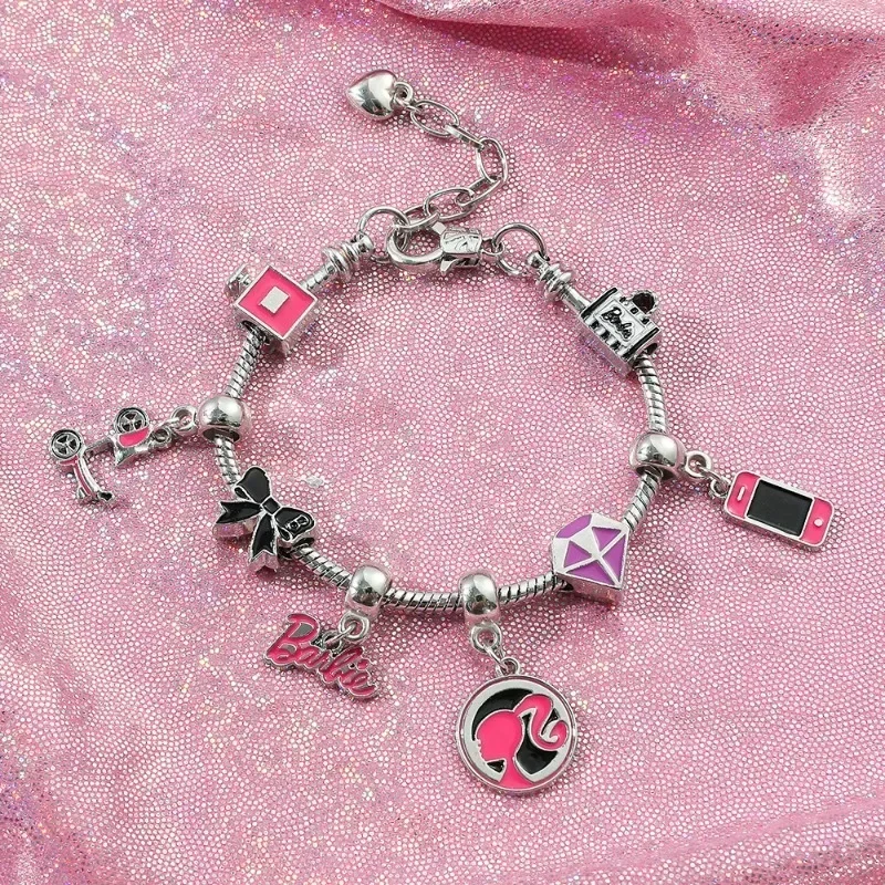 Barbie pandora pulseira para mulheres, jóias charme, personalidade, namorada, dia dos namorados, presentes requintados, moda