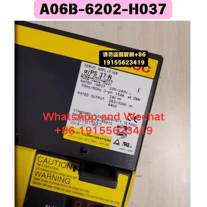 Used OEM disassembled parts A06B-6202-H037 Driver Functional test OK Quick delivery