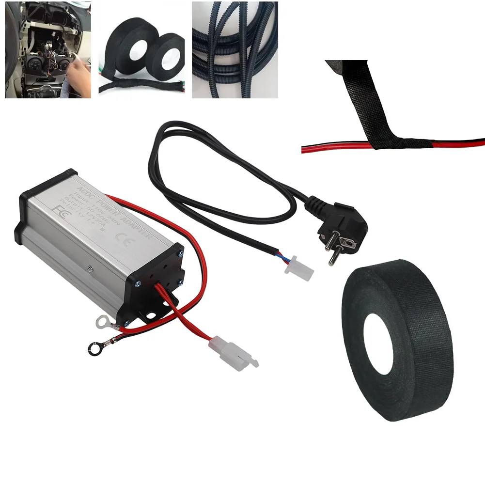 

230V To 12V Power Converter Adapter For 5KW / 8KW All-in-one Diesel Air Heater Diesel Air Heater Adapter Power Cord Car Parts