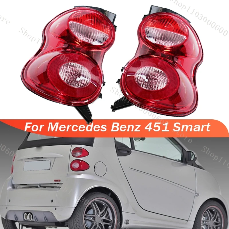 

For Mercedes Benz W451 Smart Rear Tail Light Without Bulbs Brake Headlight Warning Light Tail Light Lamp Cover