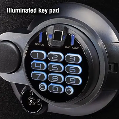 Fireproof and Waterproof Home Safe with Biometric Fingerprint Lock, Keypad, and Key Lock for Securing Money, Jewelry, Document