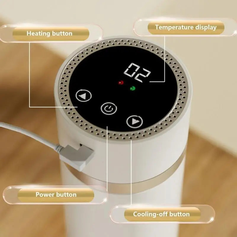 كوب سفر معزول مزود بتقنية تبريد البطارية للمشروبات الباردة المتنقلة 87HA #4