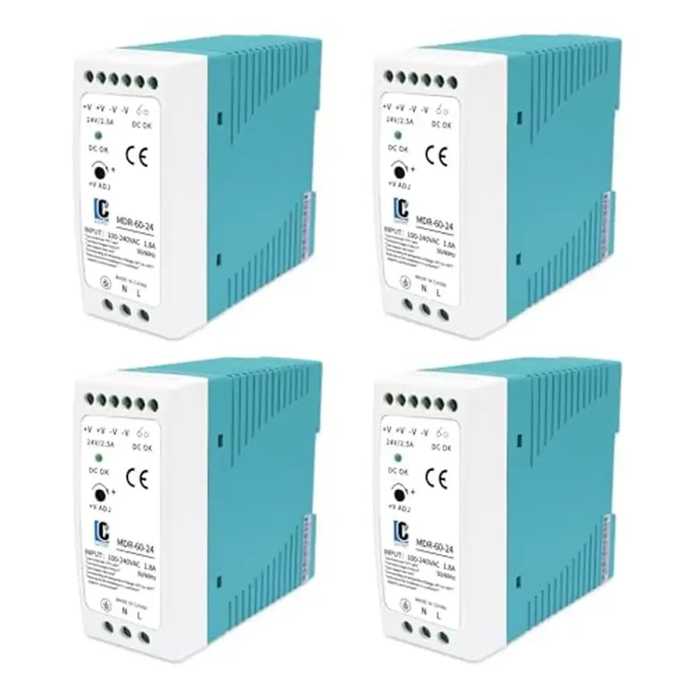 DIn Rail DC 24V Switching Power Supply MDR 60W Rail Type Input 100-240VAC Output 24VDC Convenient Installation Distribution Box