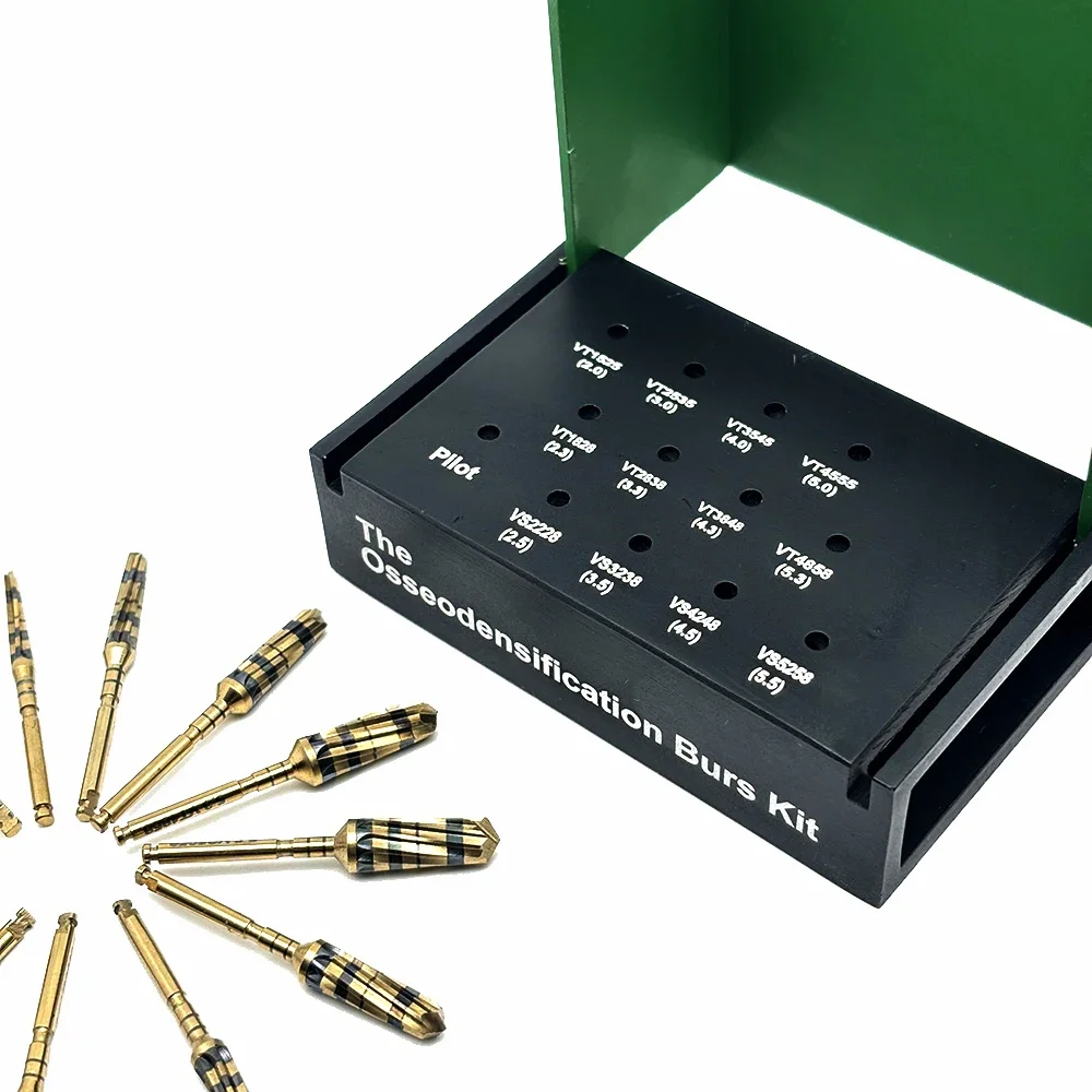 

13pcs Dental Implant Surgery Kit with Osseodensification Burs Sinus Lift Drills & Surgical Driver Set for Dentists