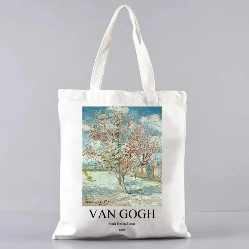 Art Vincent van Gogh oil painting inspiration canvas shopping handbag work school or travel eco-friendly shoulder bag - view 4