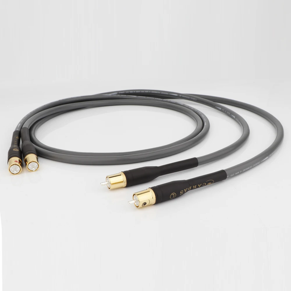 CARDAS TWINLNK 2RCA إلى 2RCA كابل الصوت OCC النحاس سلك خط واحد الصوت RCA كابل ربط HiFi سلك واحد