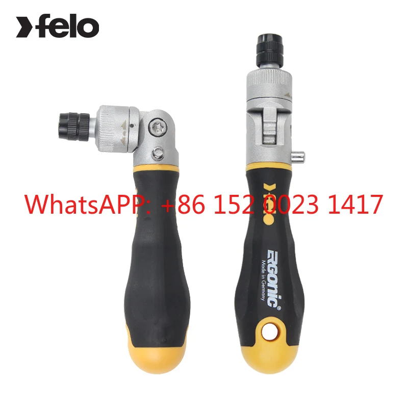 مفك براغي بسقاطة ألماني FELO أصلي، مقبض دفعة لولبية بديلة لرأس متعددة الوظائف