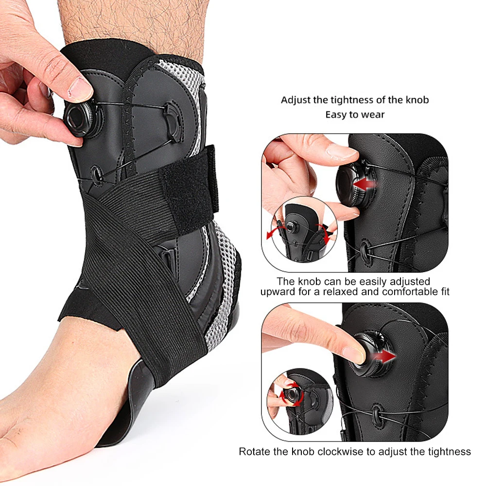 

1PCS Adjustable Ankle Brace - Support for Sprain Recovery & Achilles Pain - Lightweight Stabilizer for Running,Basketball,Hiking