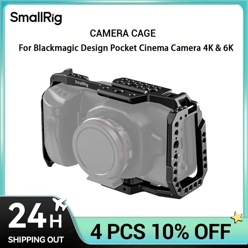 SmallRig for bmpcc 4k Cage DSLR Camera for Blackmagic Pocket 4k / 6K Camera for Blackmagic Pocket Cinema Camera 4K / 6K BMPCC 4K